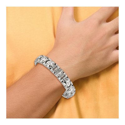 Stainless Steel Cross Link Bracelet – view 6