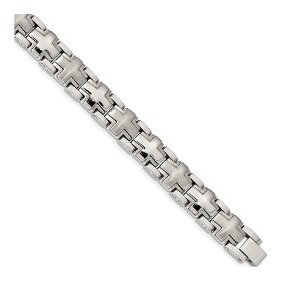 Stainless Steel Cross Link Bracelet