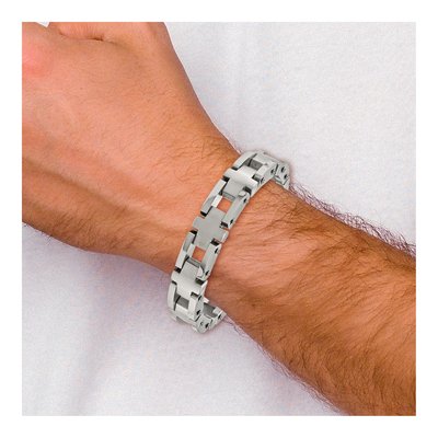 Stainless Steel Cross Link Bracelet – view 6