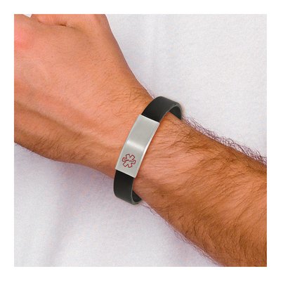 Stainless Steel Medical ID Stretch Bracelet | Chisel – view 4