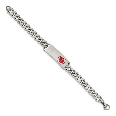 Stainless Steel Medical ID Curb Bracelet – view 3