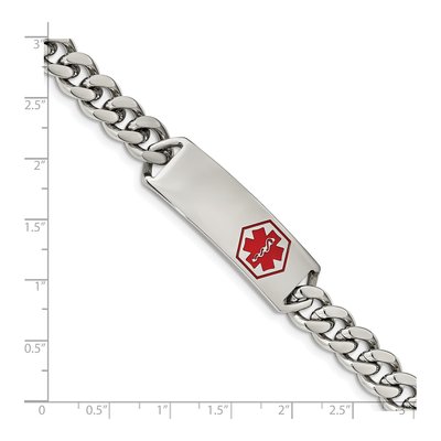 Stainless Steel Medical ID Curb Bracelet – view 4