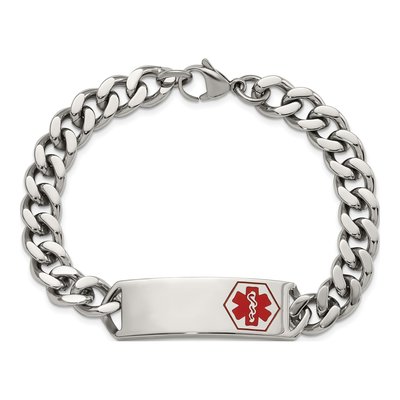 Stainless Steel Medical ID Curb Bracelet – view 5