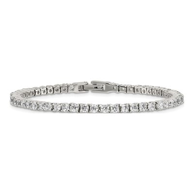 Stainless Steel CZ Tennis Bracelet – view 3