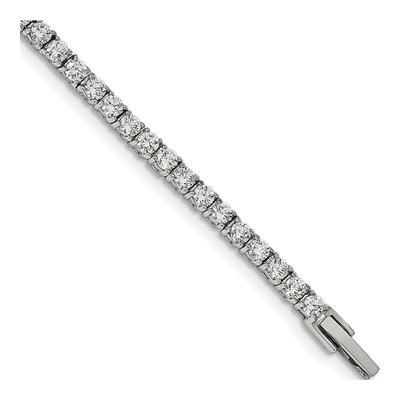 Stainless Steel CZ Tennis Bracelet