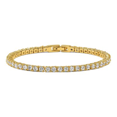 Stainless Steel CZ IP Tennis Bracelet – view 4