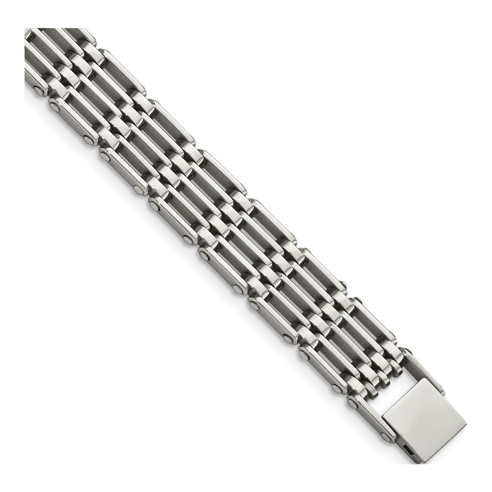 Men's Stainless Steel Polished Link Bracelet