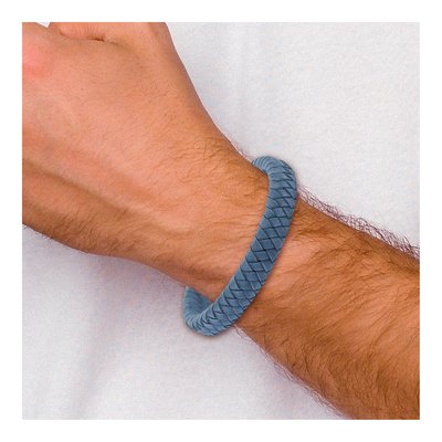 Stainless Steel Braided Leather Bracelet – view 2