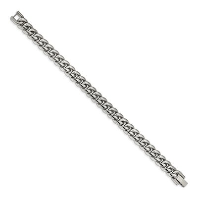 Men's Stainless Steel 10.08mm Curb Chain Bracelet – view 3