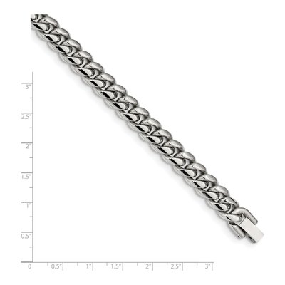 Men's Stainless Steel 10.08mm Curb Chain Bracelet – view 5