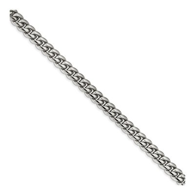 Men's Stainless Steel 10.08mm Curb Chain Bracelet
