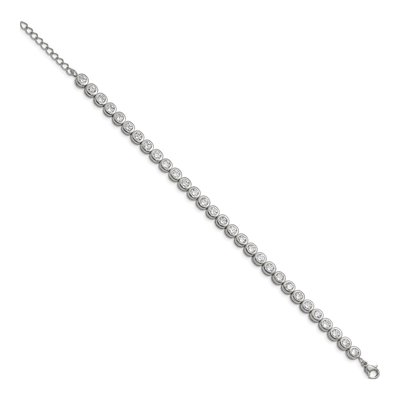 Stainless Steel CZ Link Bracelet – view 3