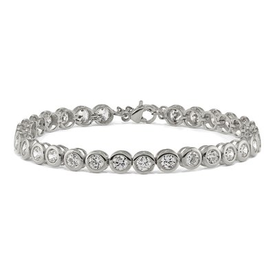 Stainless Steel CZ Link Bracelet – view 4