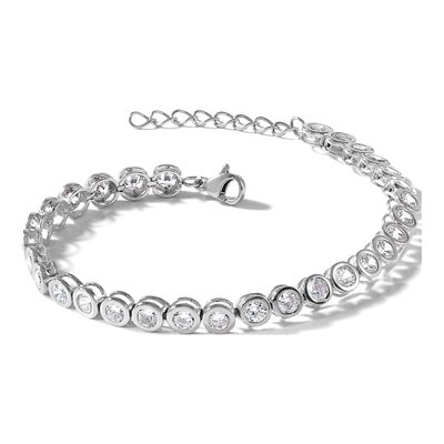 Stainless Steel CZ Link Bracelet – view 7