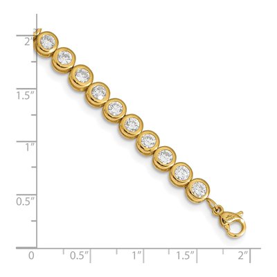 Stainless Steel CZ IP Link Bracelet – view 5