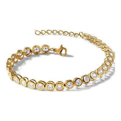 Stainless Steel CZ IP Link Bracelet – view 7