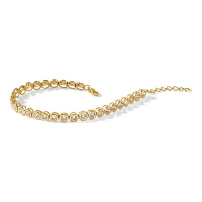 Stainless Steel CZ IP Link Bracelet – view 8