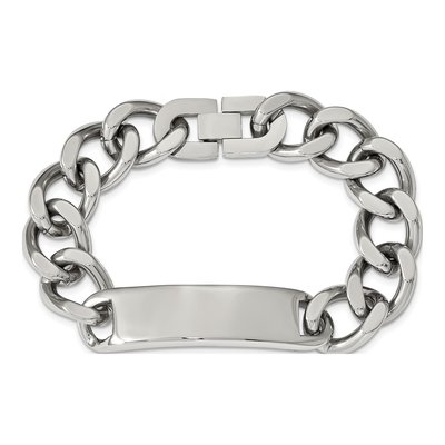 Stainless Steel Curb Link ID Bracelet – view 4