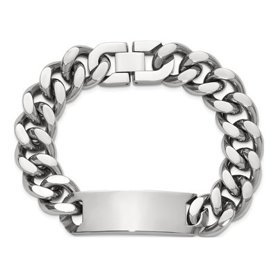 Stainless Steel Curb Link ID Bracelet – view 6
