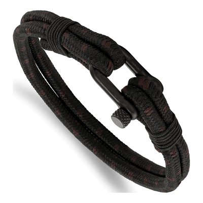 Black Stainless Steel Woven Bracelet