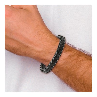 Stainless Steel Leather Bracelet – view 3