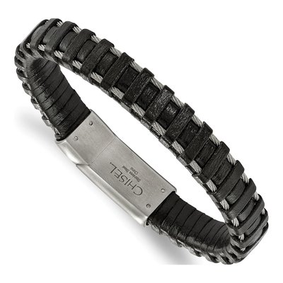 Stainless Steel Leather Bracelet