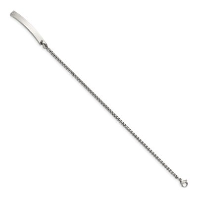 Men's Stainless Steel Box Chain ID Bracelet | Chisel – view 3