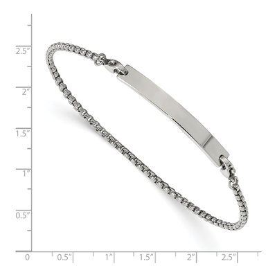 Men's Stainless Steel Box Chain ID Bracelet | Chisel – view 5