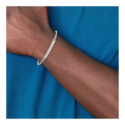 Men's Stainless Steel Box Chain ID Bracelet | Chisel – view 6