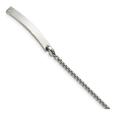 Stainless Steel Box ID Bracelet