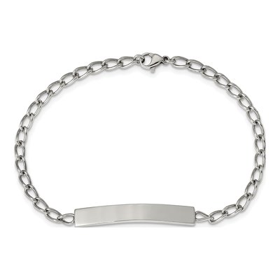 Stainless Steel Curb ID Bracelet – view 3
