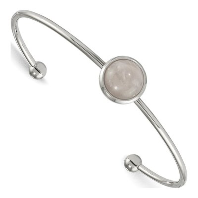 Stainless Steel Quartz Bangle Bracelet
