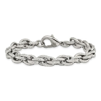 Men's Stainless Steel 7.82mm Fancy Rope Chain Bracelet – view 5