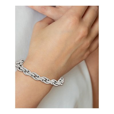 Men's Stainless Steel 7.82mm Fancy Rope Chain Bracelet – view 6