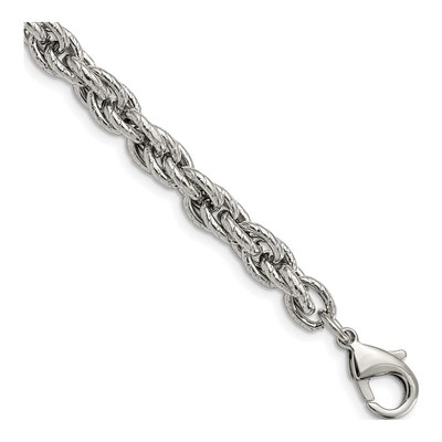 Men's Stainless Steel 7.82mm Fancy Rope Chain Bracelet