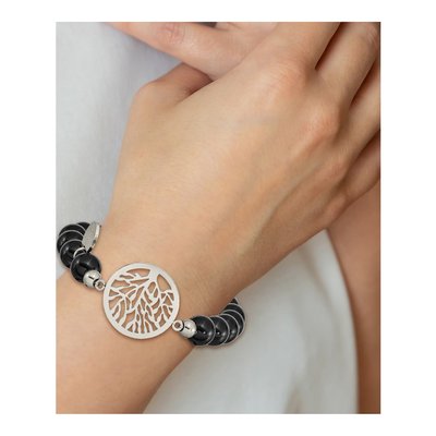 Stainless Steel Agate Tree of Life Bracelet – view 5