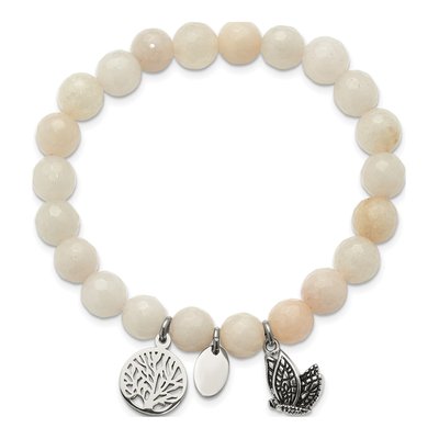 Stainless Steel Jade Stretch Bracelet – view 5