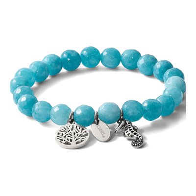 Stainless Steel Seahorse Tree of Life Jade Bracelet – view 6