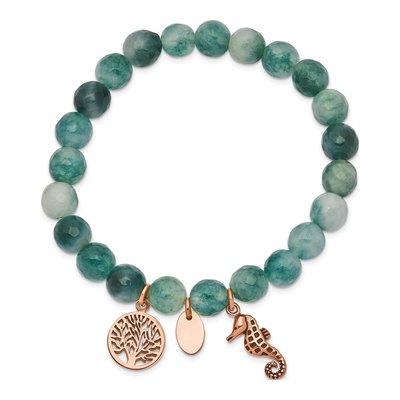 Stainless Steel Seahorse Jade Bracelet – view 3