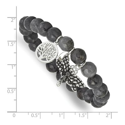 Stainless Steel Dragonfly Tree of Life Jade Bracelet – view 4