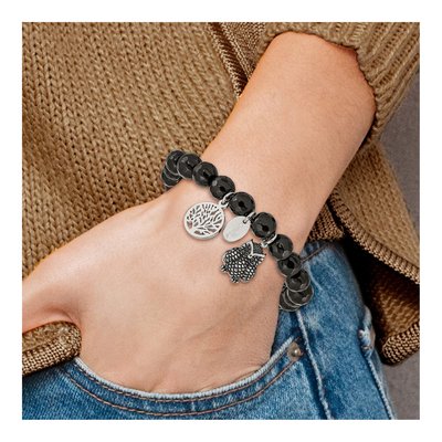 Stainless Steel Owl Tree of Life Jade Bracelet – view 5