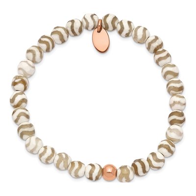 Stainless Steel Agate Stretch Bracelet – view 3