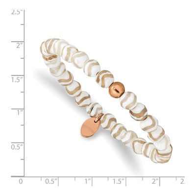 Stainless Steel Agate Stretch Bracelet – view 4