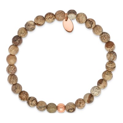 Stainless Steel IP Jasper Bracelet – view 3
