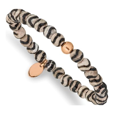 Stainless Steel Agate IP Bracelet
