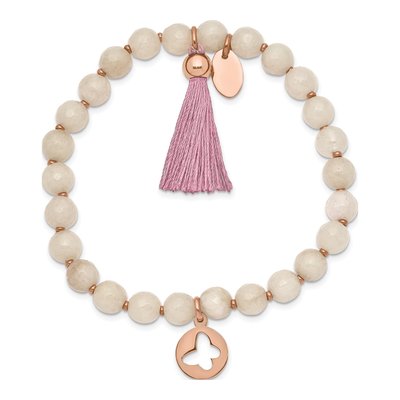 Stainless Steel Agate Stretch Bracelet – view 3
