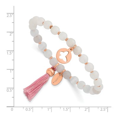 Stainless Steel Agate Stretch Bracelet – view 4