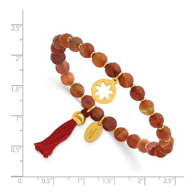 Stainless Steel Agate Stretch Bracelet – view 4