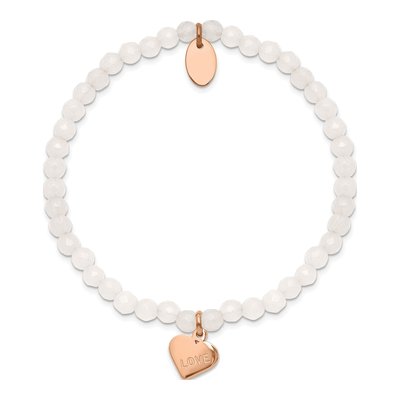 Stainless Steel IP Jade Heart Bracelet – view 3