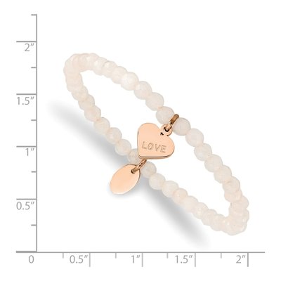 Stainless Steel IP Jade Heart Bracelet – view 4